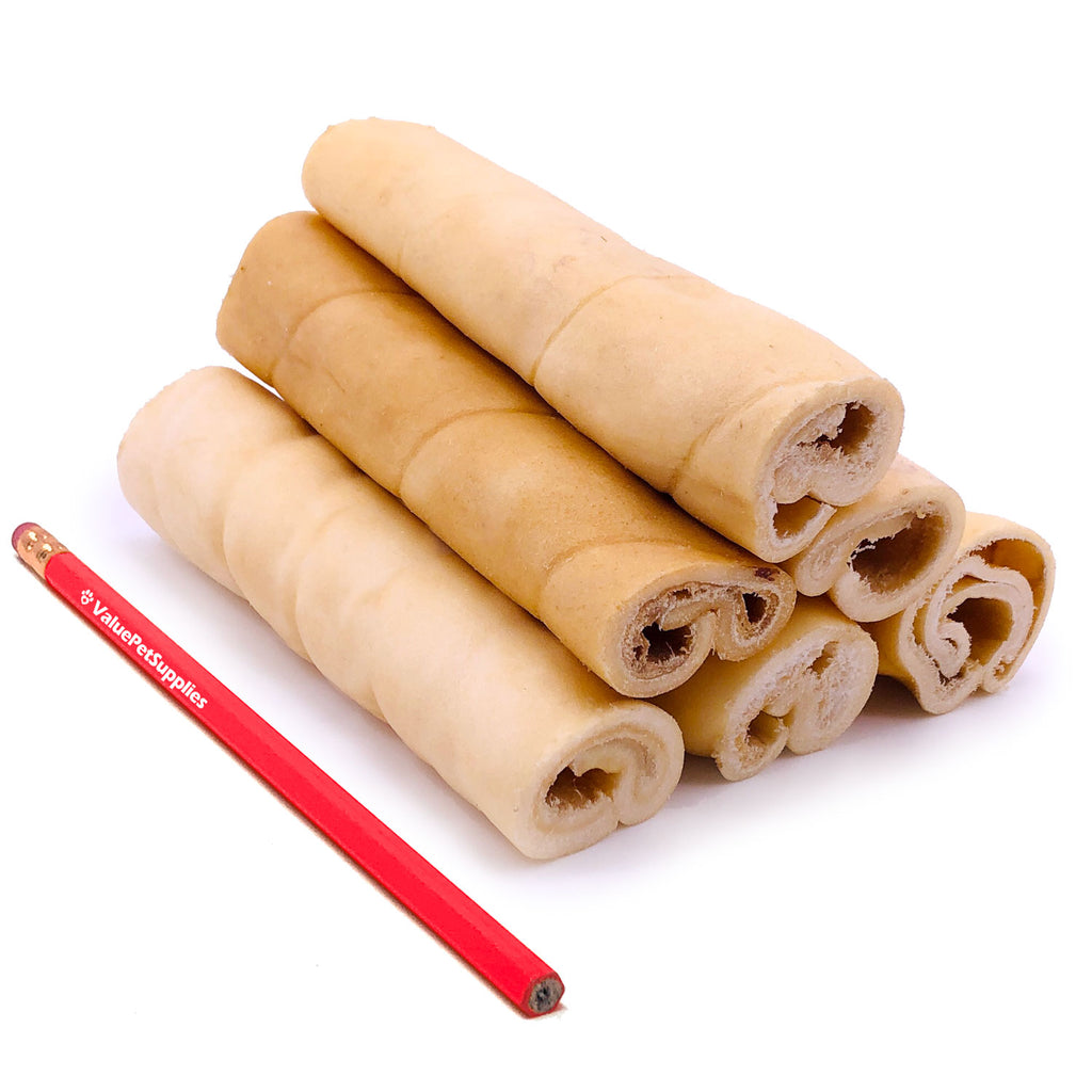 Premium Beef Cheek Rolls, Jumbo 5-6 Inch, 20 Pound WHOLESALE PACK - Long Lasting Dog Chews, Single Ingredient Rawhide Alternative, Angus Beef, Cleans Teeth 