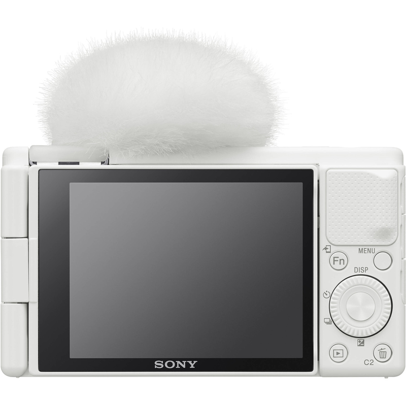 Sony ZV-1 Digital Camera (White) with Sony Vlogging Microphone (ECM-G1)  